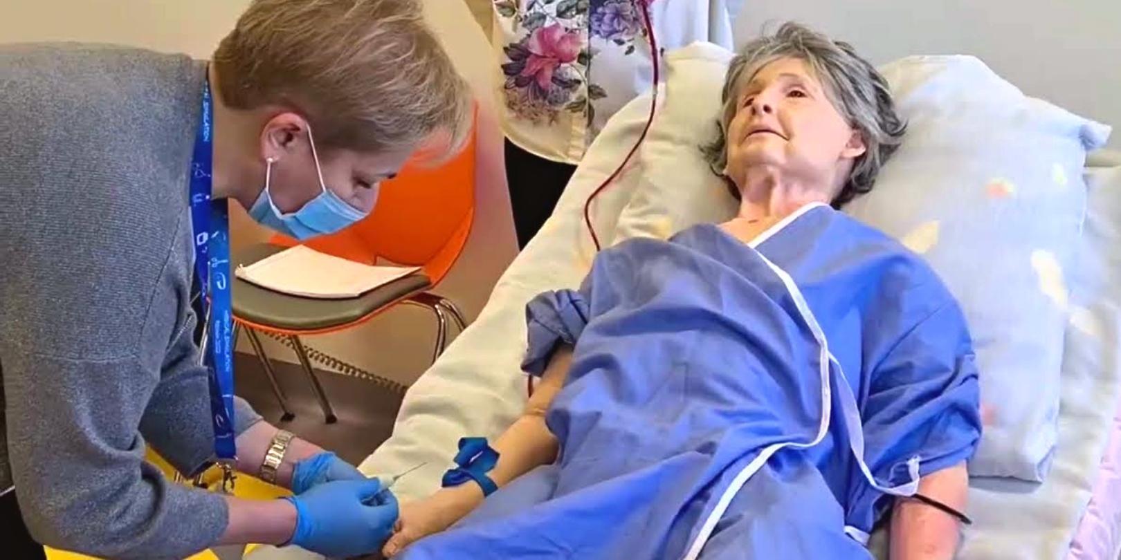 injection Simulation Training for Elderly Care